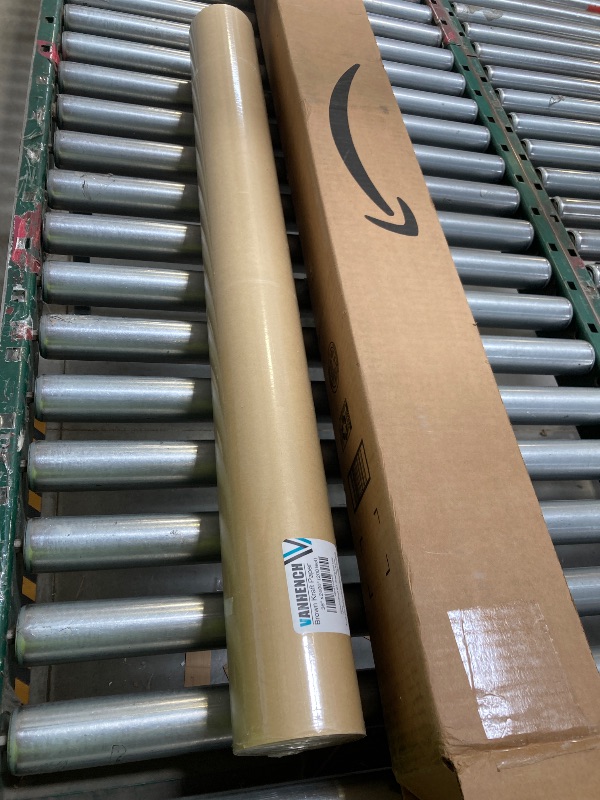 Photo 1 of Vanhench 36"x 2400" (200') Large Brown Wrapping Easel Paper Roll, Bulletin Board Paper, Art Packing Moving Shipping Poster Supplies, Floor Covering Crafting Drawing Table Runner 70GSM 55LB
