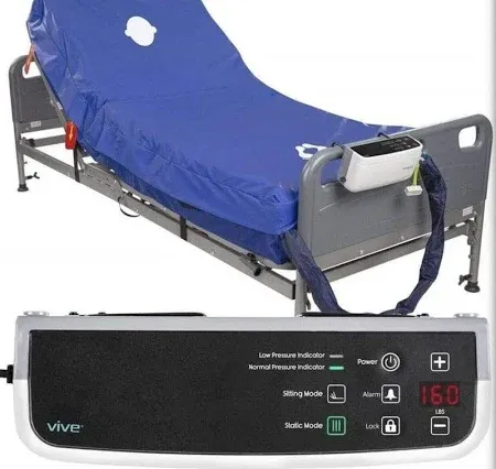 Photo 1 of Vive Alternating Air Pressure Mattress Pad - The Original Bed Sore Prevention Solution - Hospital & Home Mattress Topper - Includes Waterproof, Heat Resistant Ulcer Cushion & Whisper Quiet Pump
