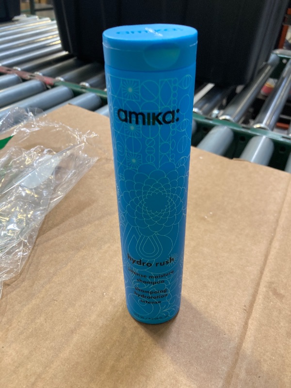 Photo 1 of amika hydro rush intense moisture shampoo with hyaluronic acid, 275ml