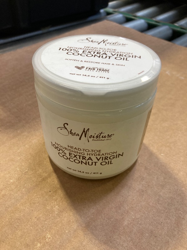 Photo 1 of SheaMoisture for Dry Skin Nourishing Hydration 100% Extra Virgin Coconut Oil Soften and Restore Skin and Hair 14.5 oz