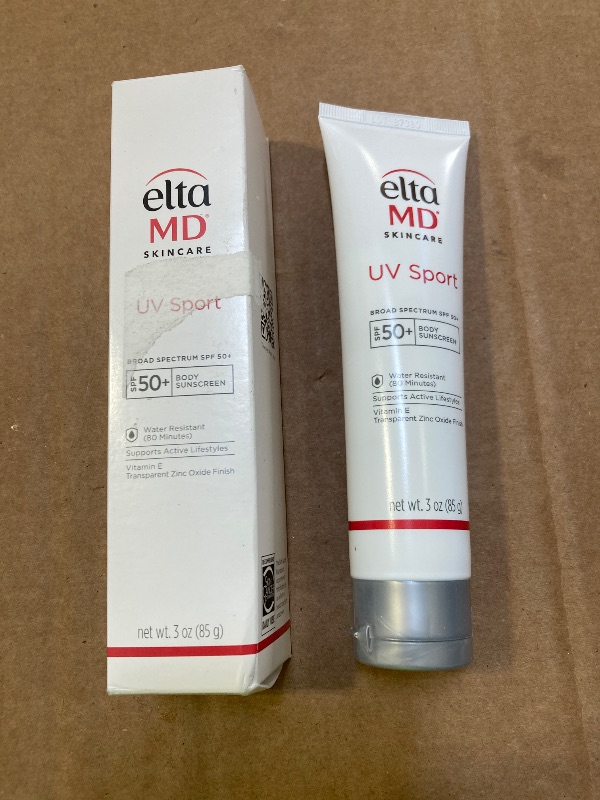 Photo 1 of EltaMD UV Sport Sunscreen Lotion SPF 50 - Face and Body Sunscreen SPF 50, Water & Sweat Resistant, Zinc Oxide Formula for Active Lifestyles, 3 oz