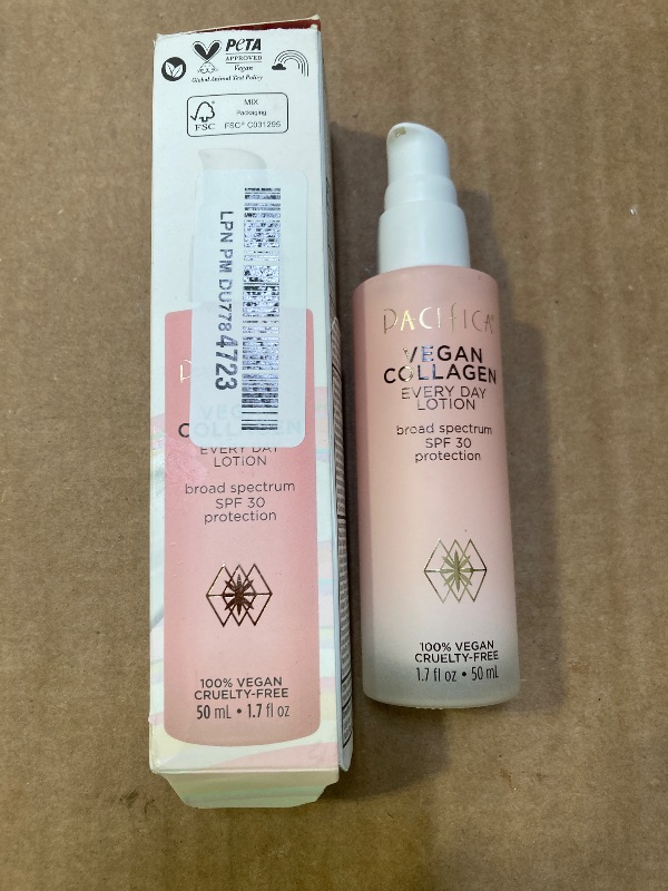 Photo 1 of Pacifica Face Moisturizer - Vegan Collagen Face Lotion SPF 30 Broad Spectrum Sunscreen Every Day Face Lotion, UVA/UVB Protection for All Skin Types, Lightweight, Hydrating, Cruelty Free