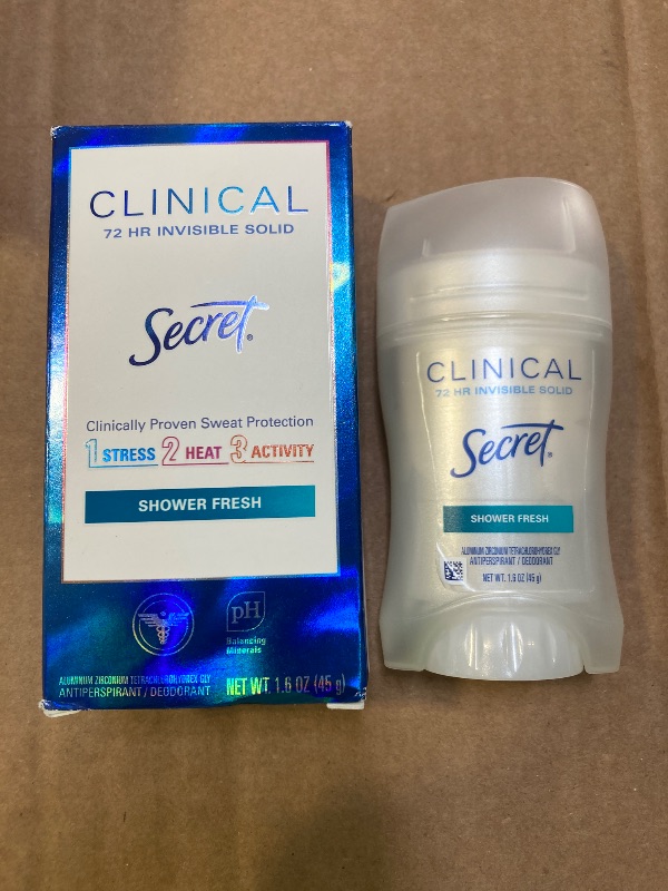 Photo 1 of Secret Clinical Strength Invisible Solid Antiperspirant and Deodorant for Women, Shower Fresh, 1.6 oz