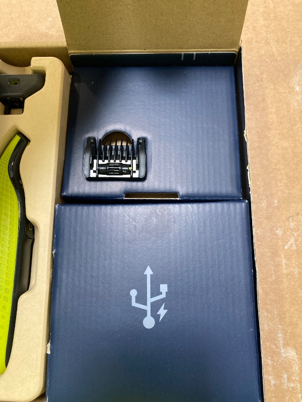Photo 1 of Philips Norelco OneBlade 360 Hybrid Face, Electric Beard Trimmer and Shaver, with 360 Blade Technology, 1x 360 Blade for Face, 5in1 Adjustable Comb, Model QP2724/90