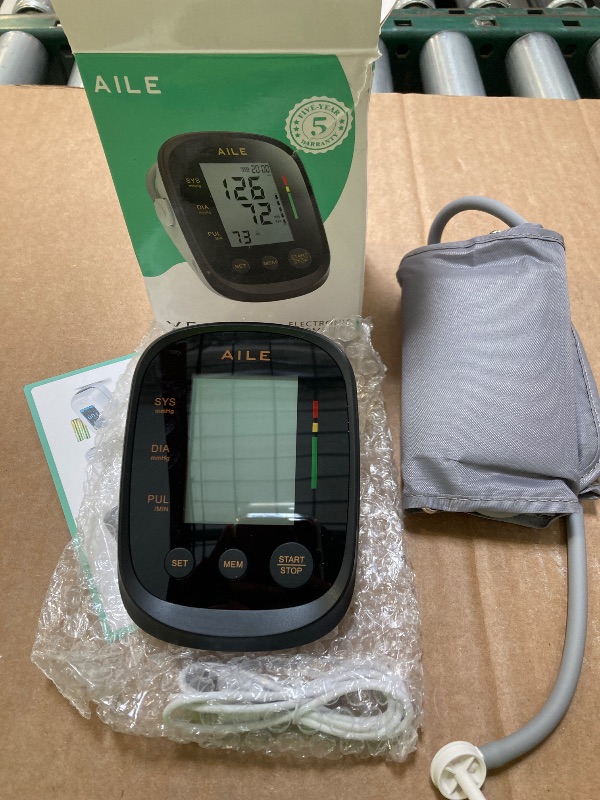 Photo 1 of Blood Pressure Monitor,AILE Blood Pressure Machine Upper Arm Large Cuff(8.7"-16.5" Adjustable),Automatic high Blood Pressure Cuff for Home use (Black)