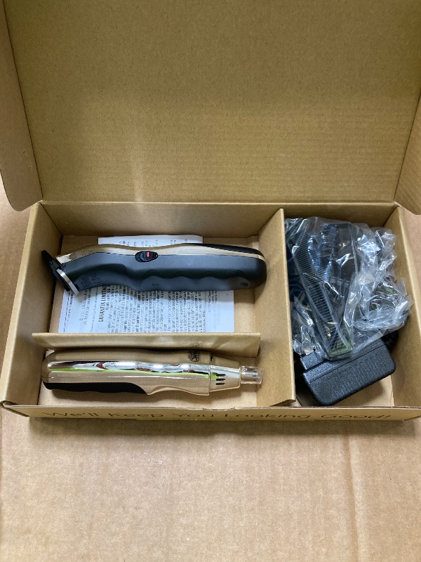 Photo 1 of Wahl Groomsman Rechargeable Beard Trimmer kit for Mustaches, Nose Hair, and Light Detailing and Grooming with Bonus Wet/Dry Battery Nose Trimmer – Model 5622v