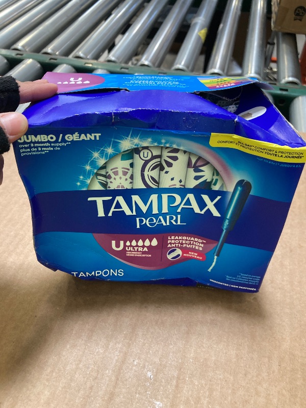 Photo 1 of Tampax Pearl Tampons, with LeakGuard Braid, Ultra Absorbency, Unscented, 45 Count 