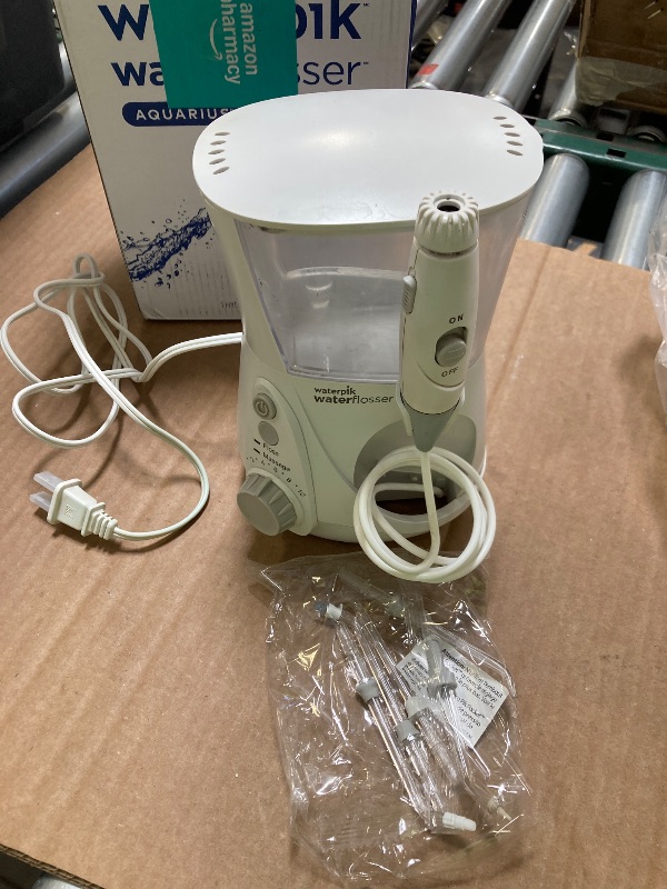 Photo 1 of Waterpik Aquarius Water Flosser Professional For Teeth, Gums, Braces, Dental Care, Electric Power With 10 Settings, 7 Tips For Multiple Users And Needs, ADA Accepted, White WP-660, Packaging May Vary