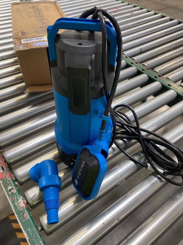 Photo 1 of FOTING 2025Upgraded Automatic Sump Pump, 1.5HP 6300GPH Sweage Pump for Basement & Pool Draining, Submersible Water Pump with Float Switch, Sealed Thermoplastic for Puddle Pool Tub Pond
