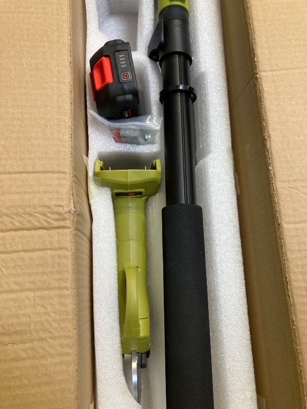 Photo 1 of 20V 2-in-1 Brushless Pole Pruning Shear, Battery Powered Cordless Electric Pruning, Reach to 13-ft, 1-Inch Cutting Diameter Tree Pruner(Battery and Fast Charger Included)
