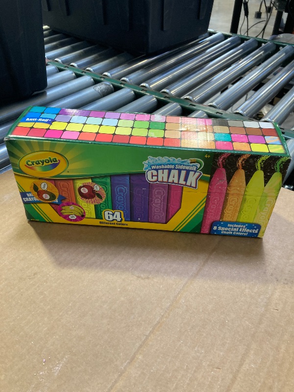 Photo 1 of Crayola Ultimate Washable Chalk Collection (64ct), Bulk Sidewalk Chalk, Outdoor Chalk for Kids, Anti-Roll Sticks, School Supplies
