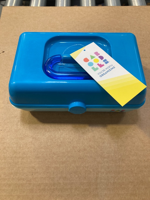 Photo 1 of Caboodles Pretty In Petite - Forever Fun Makeup Organizer Compact Carrying Cosmetic Case, Turquoise Over Sky, 1 count