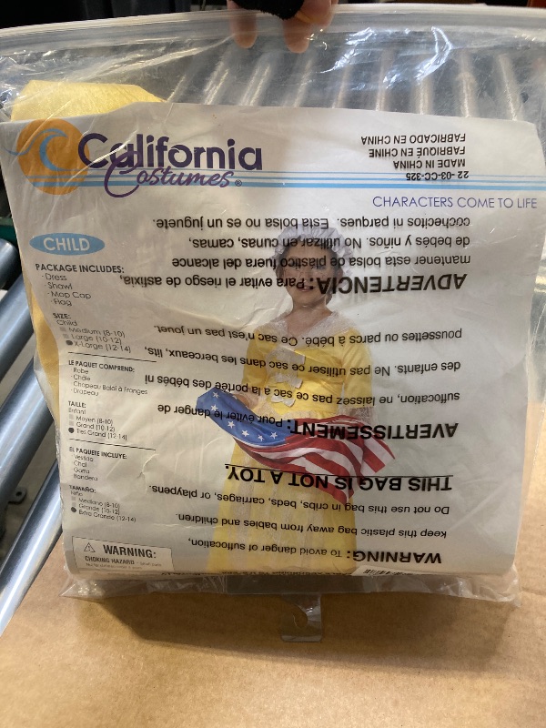 Photo 1 of California Costumes, Betsy Ross An American Icon, Child X-Large, Yellow/White