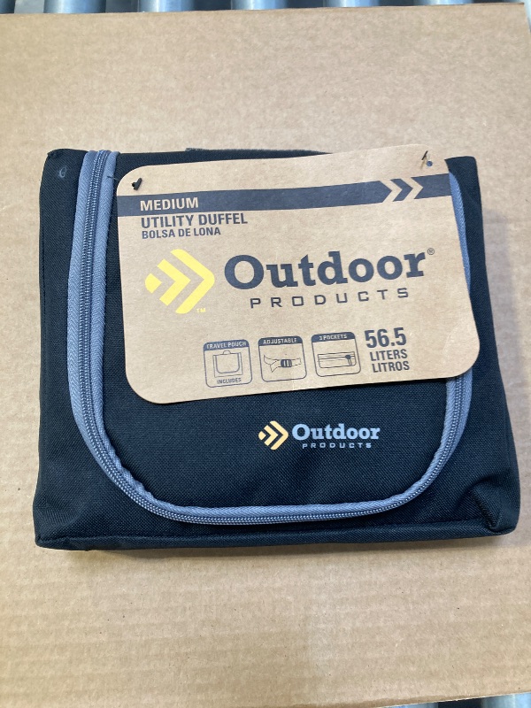 Photo 1 of Outdoor Products - Water Resistant Utility Shoulder Duffle Bag - Ideal for Camping, Gym, Sports, Travel, Overnight, Weekends, Carryall, Holdall, Packable - Medium