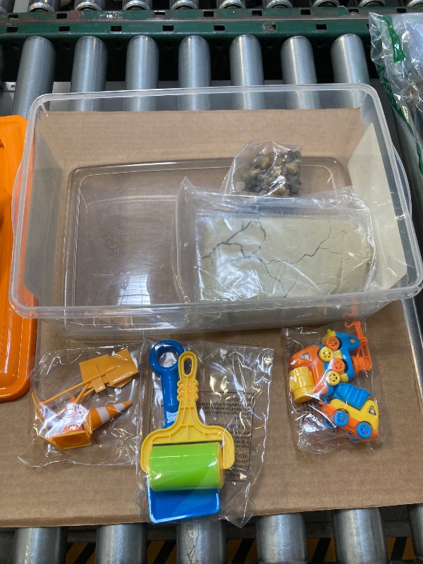 Photo 1 of Creativity for Kids Sensory Bin: Construction Zone Playset - Preschool Learning Activities, Excavator Toys for Boys Ages 3-5+, Outdoor Toys and Gifts for Kids