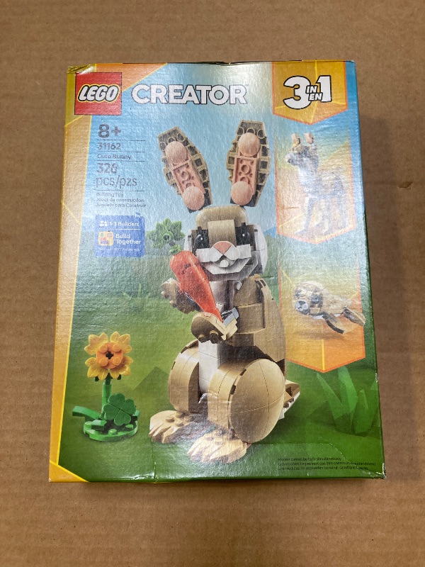 Photo 1 of LEGO Creator 3 in 1 Cute Bunny Toy - Building Toy Set with 3 Build Options, Bunny, Seal, or Llama - Birthday Gift & Craft - Animal Figures for Kids, Girls and Boys, Ages 8+ - 31162