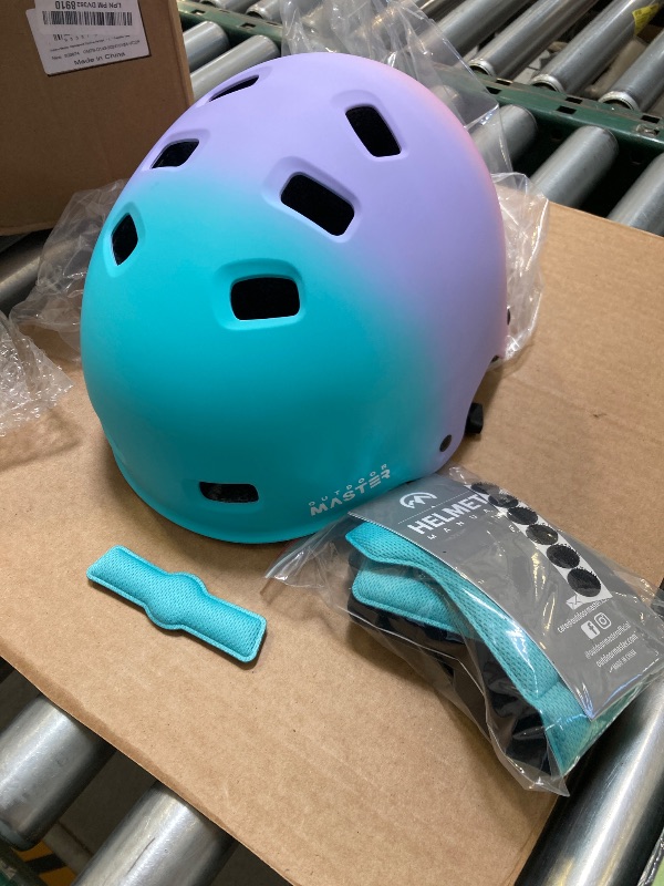 Photo 1 of OutdoorMaster Skateboard Cycling Helmet - Two Removable Liners Ventilation Multi-Sport Scooter Roller Skate Inline Skating Rollerblading for Kids, Youth & Adults - L - Fuschia Teal