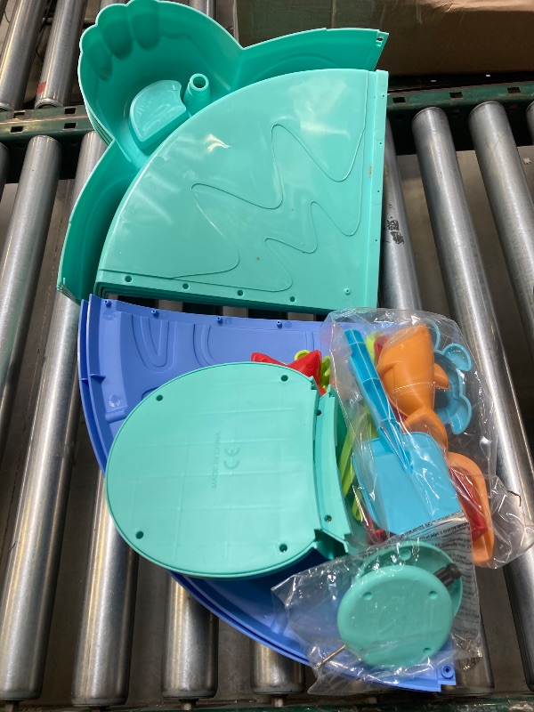 Photo 1 of Sandbox with Lid, Kids Turtle Sand Box with Sand Molds and Shovels Set for Sensory Play, Toddler Outdoor Indoor Toys for Boys Girls Ages 3+