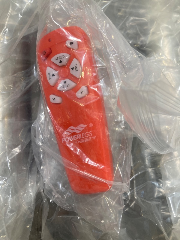 Photo 1 of Power Legs Electric Foot Massager Machine with Remote Control, Adjustable Speed, Vibration - Calf Massager - Feet Massager for Neuropathy Pain Relief, Plantar Fasciitis, Leg Blood Circulation (Orange)