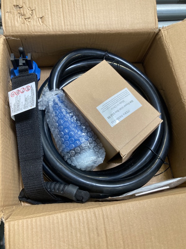 Photo 1 of Generator Cord 50 Amp 15FT, NEMA 14-50P to SS2-50R, ETL Listed, Black, Female-to-Male, Heavy Duty, Waterproof, Outdoor, 125/250V, 12,500W, Generator to House
