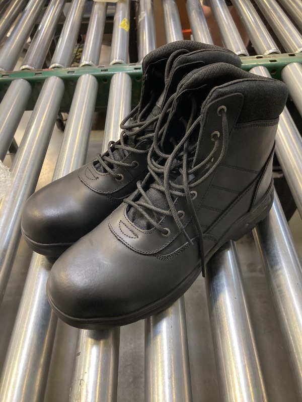 Photo 1 of NORTIV 8 Men's Steel Toe Work Boots Breathable Ankle Safety Industrial & Construction Boots CONTRACTOR,Size 12,Black