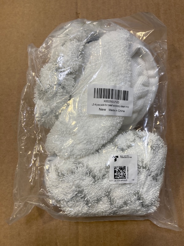 Photo 1 of 4 Pack Steam Mop Pads for Bissell Symphony 1252 1606670 1543 1652 1132 1530 11326 Vacuum and Steam Mop, Bissell 2747A Replacement Pads, Bissel Symphony Pet Mop Pads, Microfiber Washable & Reusable