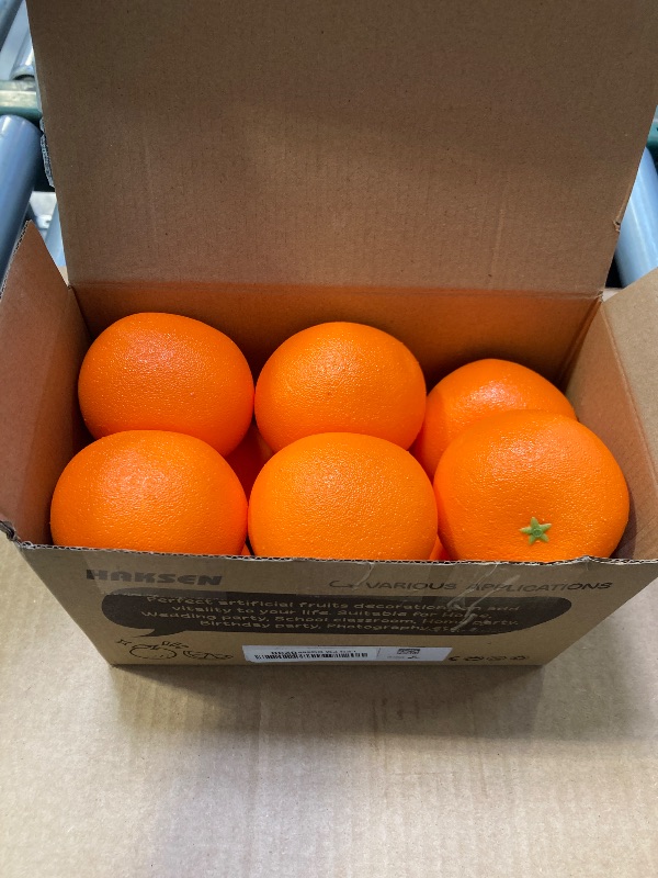 Photo 1 of HAKSEN 12 PCS Fake Oranges, Artificial Fruits for Decoration Lifelike Fake Fruit Faux Oranges for Home Kitchen Cabinet Decor Photography Prop