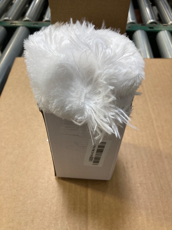 Photo 1 of ANRODUO Pack of 2 White Throw Pillow Covers Luxury Fluffy Pillows Faux Fur Decorative Pillows Plush Cushion Case Fuzzy Mongolian Merin Style for Bed Couch Sofa Living Room Spring Home Decor 18x18 Inch