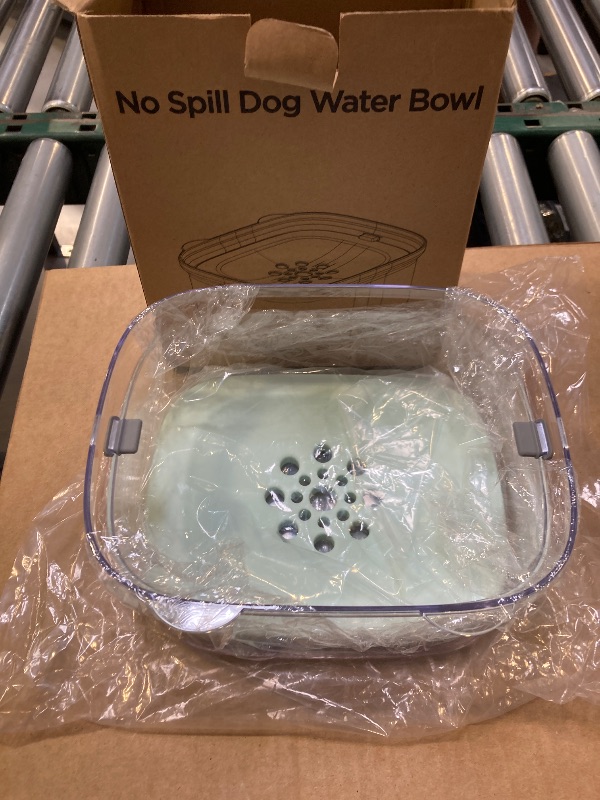 Photo 1 of AONKEY 3L Dog Water Bowl No Spill, 101oz Large Spill Proof Dog Bowl Reduce Refill, Anti Splash No Mess Dispenser Dripless Slow Drinking Water Bowl for Sloppy Messy Drinkers (Sprout Green)