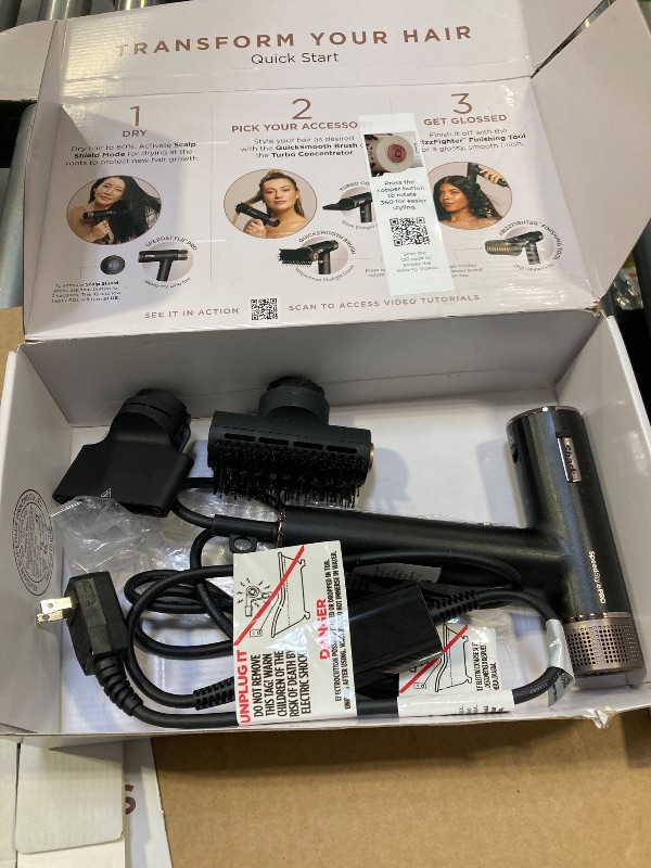 Photo 1 of Shark SpeedStyle Pro Professional Performance High-Velocity Hair Dryer System with Scalp Shield and IQ Speed Styling & Drying Suite, Straight and Wavy Hair, Lightweight, Ionic, No Heat Damage, HD731