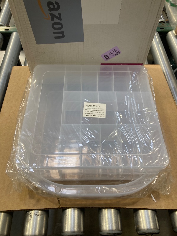 Photo 1 of Glamlily Nail Polish Organizer Case with Lid and Handle, Holds 30 Bottles (Pink, 11.8 x 11.2 x 3.15 In)