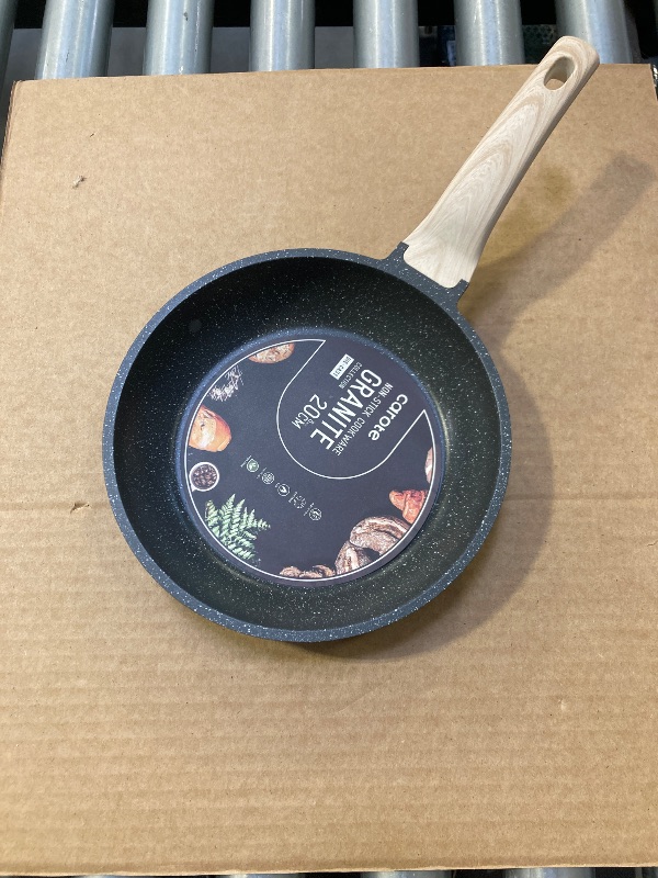 Photo 1 of CAROTE Nonstick Frying Pan Skillet,Non Stick Granite Fry Pan Egg Pan Omelet Pans, Stone Cookware Chef's Pan, PFOA Free,Induction Compatible(Classic Granite, 8-Inch)