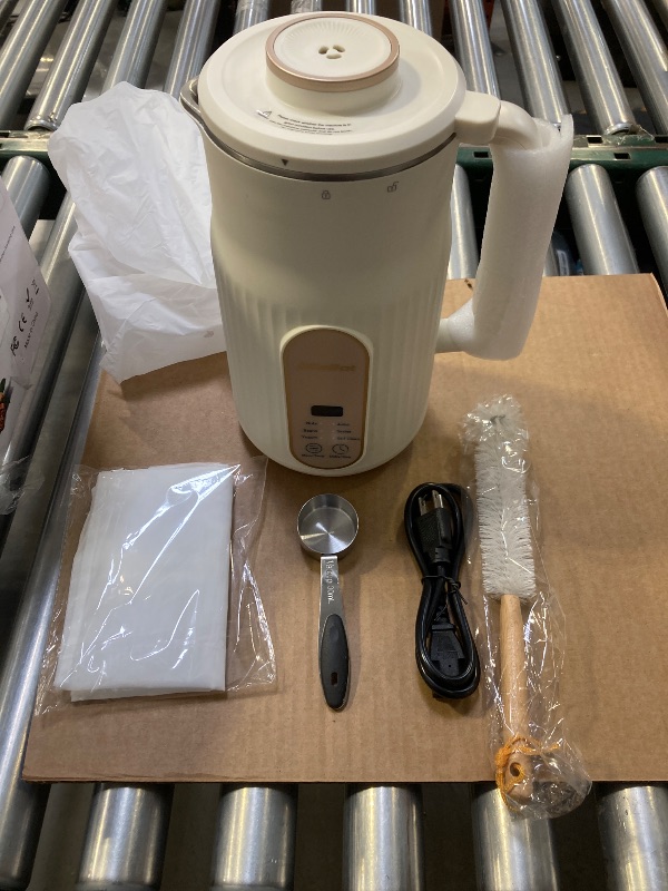 Photo 1 of Nut Milk Maker, AlfaBot N2 Automatic Almond Milk Machine for Homemade Plant-Based Milk, Oat, Soy, Yogurt, 5 Modes/35OZ Big Capacity Soy Milk Maker with Delay Setting and Self Cleaning, Normal, White