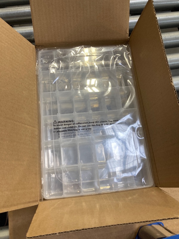 Photo 1 of 3 Pack Bead Storage Organizer Box with 36 Grids and Removable Dividers - Plastic Container Tray for Craft, Jewelry and Earrings