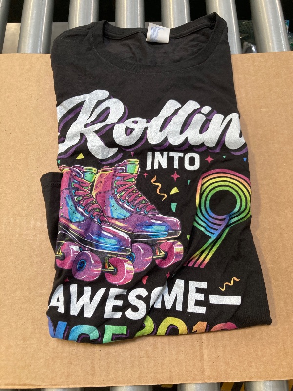 Photo 1 of 9th Birthday Shirt Girl Nine 9 Year Old Roller Skate Skating T-Shirt