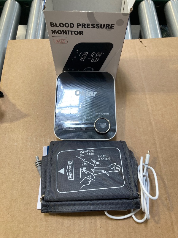 Photo 1 of Blood Pressure Monitor Upper Arm Monitors for Home Use Adjustable 8.7"-16.5" Cuff LED Display 2x120 Memory Intelligent Voice Portable Machine with Storage Bag
