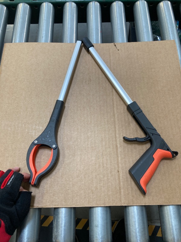 Photo 1 of 2024 Upgrade Grabber Reacher Tool, 360° Rotating Head, Wide Jaw, 32" Foldable, Lightweight Trash Claw Grabbers for Elderly, Reaching Tool for Trash Pick Up Stick, Litter Picker, Arm Extension (Orange)