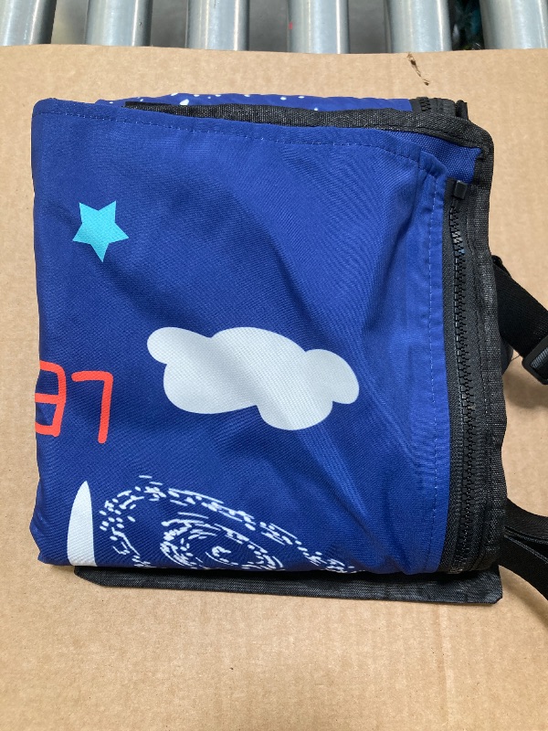 Photo 1 of TIOKVIOP Kids Airplane Bed with Quilt, Safe and Cozy Toddler Travel Essential Seat Extender for Babies, Airplane Must Have for Toddlers (Blue)