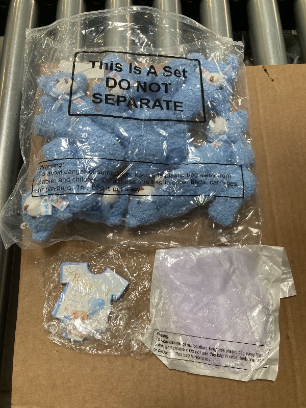 Photo 1 of Vertintong 25 Set Mini Bears for Baby Shower Tiny Plush Bear Bulk 4.72 Inch Stuffed Bears Keychain with Thank You Tag and Organza Bag for Bear Party Favor Birthday (Naive Style)