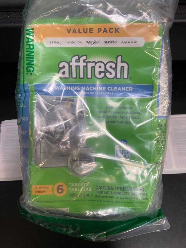 Photo 1 of Affresh Washing Machine Cleaner, Cleans Front Load and Top Load Washers, Including HE, 6 Tablets