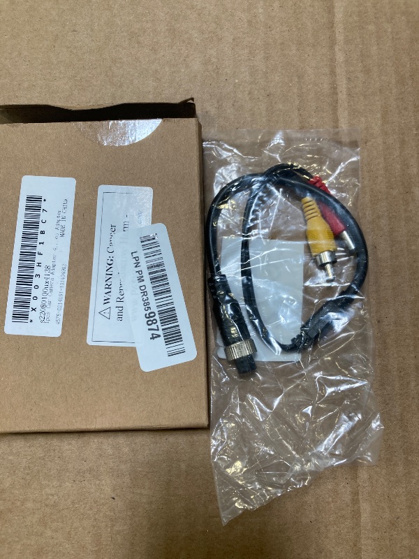 Photo 1 of X AUTOHAUX 1pcs Car Camera Adapter 4 Pin to RCA Adapter M12 4-Pin Female to RCA AV DC Male Connector Wire Monitor Video Adapter