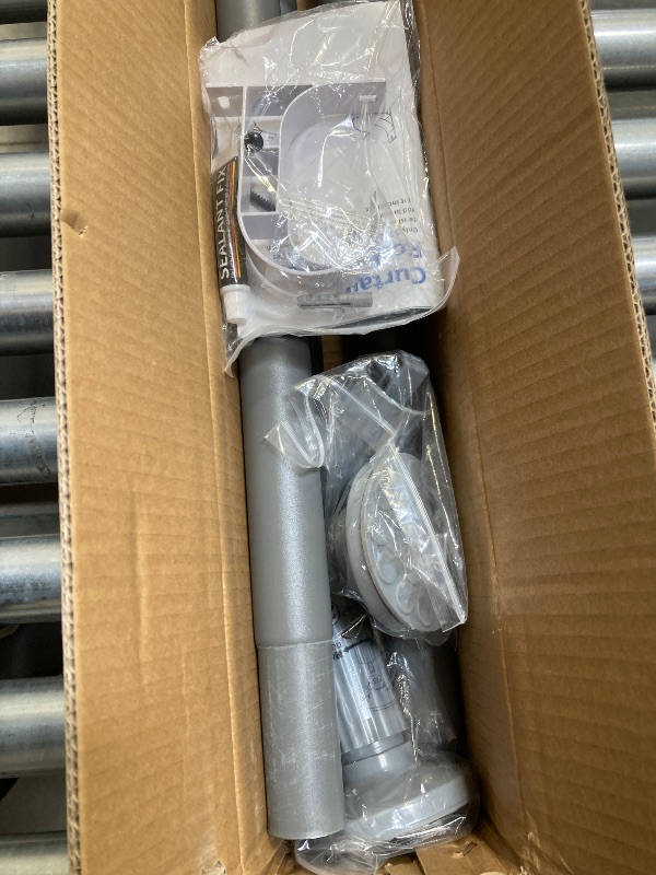 Photo 1 of Tension Curtain Rod, 51-126 Inch,Spring Shower Tension Curtain Rod, Closet Rod, for Windows or Shower, Easy to Install, No Drilling, No Rust, for Bathroom, Rod Diameter 1.26 Inches, Grey, Umimile
 