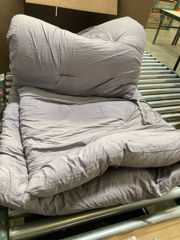 Photo 1 of Japanese Floor Mattress, Futon Mattress Queen Size 60"x 80", 2.56" Thicken Tatami Mattress, Portable Foldable Floor Bed, Roll Up Futon Cushion, Suit for Camping Guest Room Dormitory (Grey)
