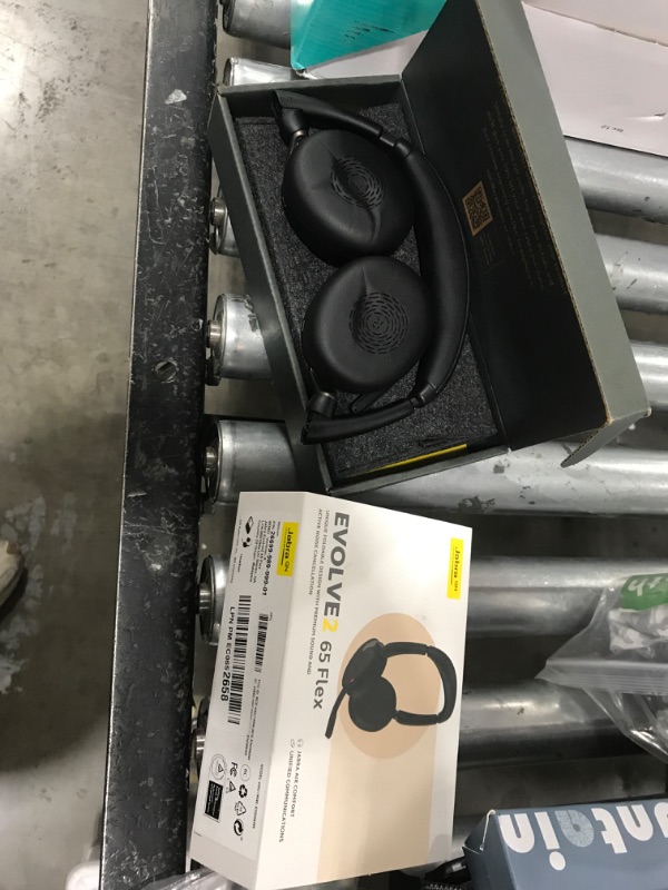 Photo 1 of Jabra Evolve2 65 Flex Wireless Stereo Headset - Bluetooth, Noise-Cancelling ClearVoice Technology & Hybrid ANC - Works with All Leading UC Platforms Such As Zoom & Google Meet - Black