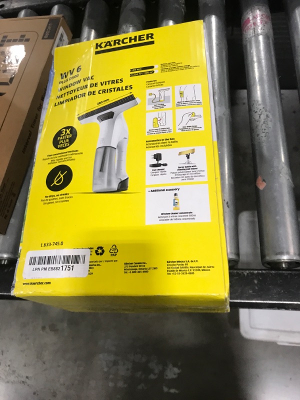 Photo 1 of Kärcher WV 6 Electric Window Vacuum Squeegee 11" - Cleans Showers, Mirrors, Glass, and Countertops - Electric Squeegee