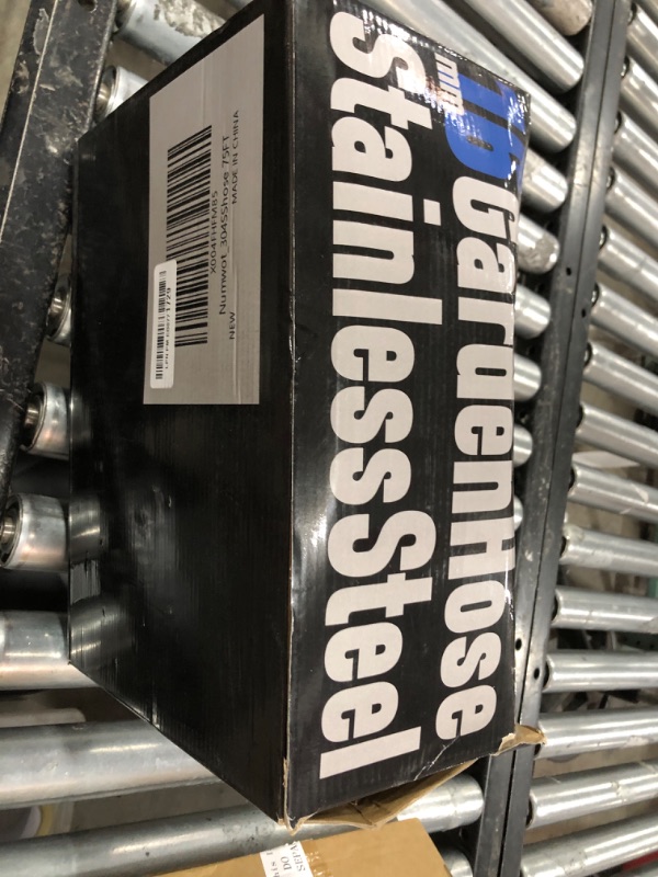 Photo 1 of 75FT 5/8'' Garden Hose, 304 Stainless Steel Water Hose, Flexible with a 10-Mode Nozzle Sprayer, No Kink, Lightweight, Puncture Proof Metal Hose, Ideal for Yard, Lawn, Outdoor