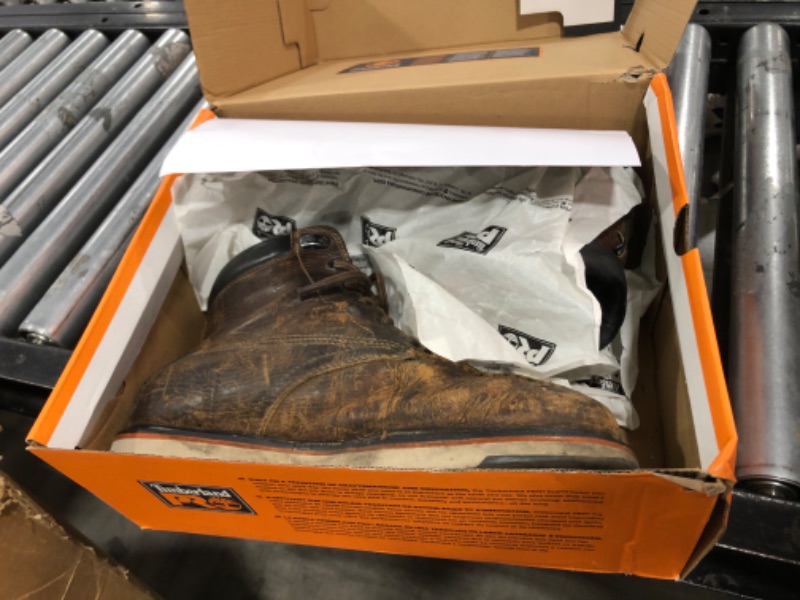 Photo 1 of Timberland PRO Men's Gridworks 6 Inch Alloy Safety Toe Waterproof Industrial Wedge Work Boot, Brown-2024 NEW, 11M