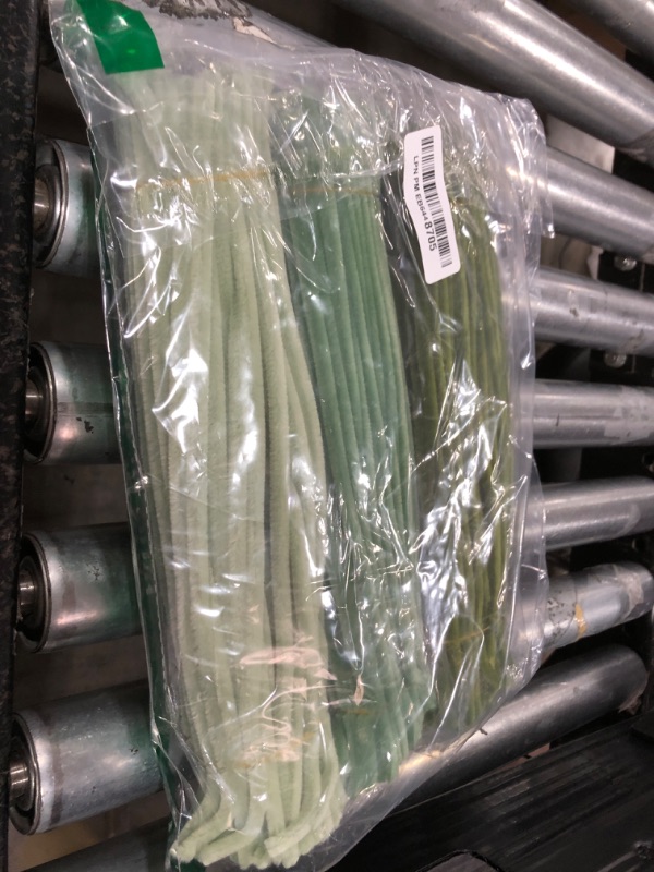 Photo 1 of Harmoso 300pcs Ombre Light Green Pipe Cleaners - Fluffy Craft Pipe Cleaners in 3 Shades for Arts & Crafts, Perfect for Flowers, Animals & Decorations (12 x 0.24 inches)