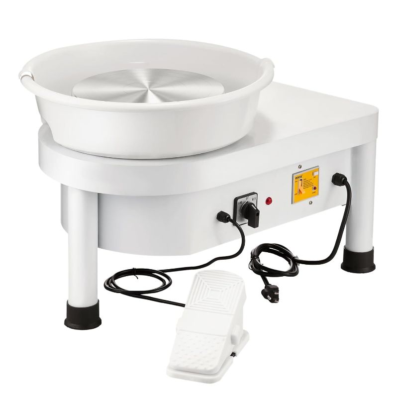 Photo 1 of Vevor Pottery Wheel 25CM Pottery Forming Machine 350W Electric Wheel for Pottery with Foot Pedal and Detachable Basin Easy Cleaning for Ceramics Clay Art Craft DIY : Arts, Crafts & Sewing
