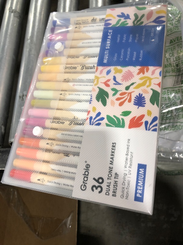 Photo 1 of Grabie 72 Colors Paint Markers, Dual-Color Acrylic Pens with 36 Brush Tips, Double Tipped for Rocks & Art Supplies